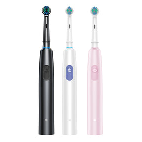 Oscillating Round Head Electric Toothbrush with 4 Replacement Brush Heads | Custom-Friendly Rotary Electric Toothbrush for Deep Cleaning